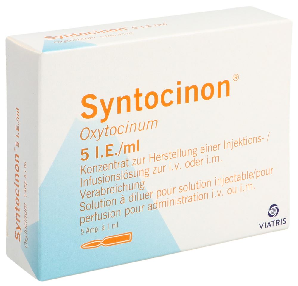 SYNTOCINON Inj Inf Präp 5 IE Amp 1 ml, Hauptbild