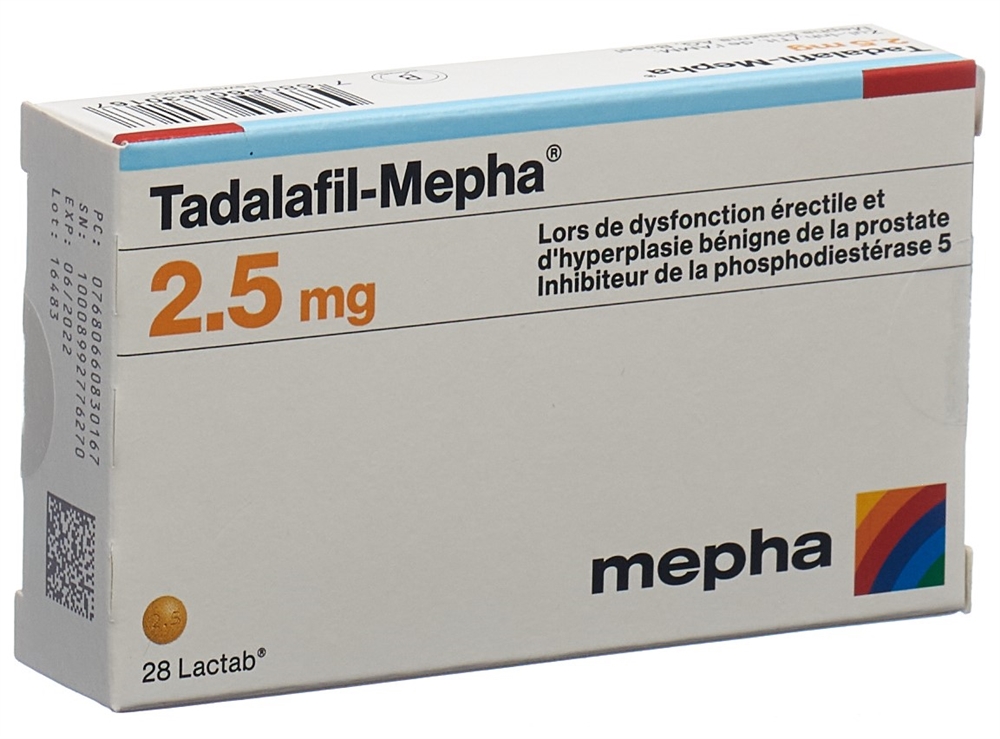TADALAFIL Mepha 2.5 mg, Bild 2 von 2