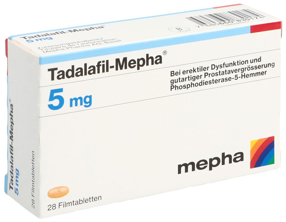 TADALAFIL Mepha 5 mg, Hauptbild