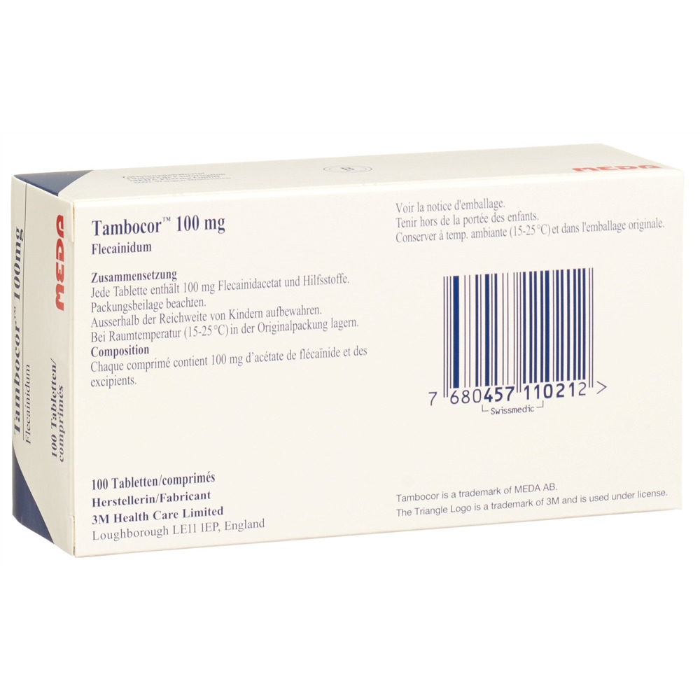 TAMBOCOR cpr 100 mg blist 100 pce, image 2 sur 2