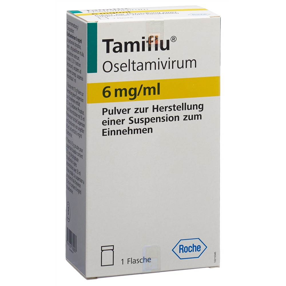 Tamiflu pdr 6 mg/ml pour suspension buvable fl 13 g, image principale