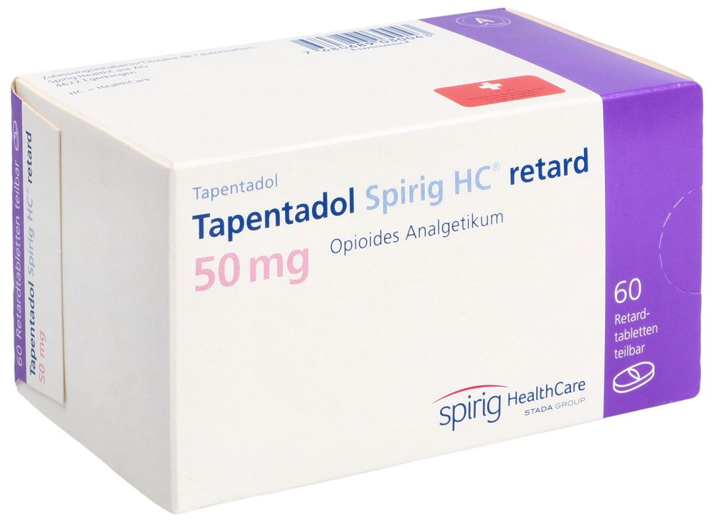 TAPENTADOL Spirig HC retard Ret Tabl 50 mg Blist 60 Stk | Online bestellen
