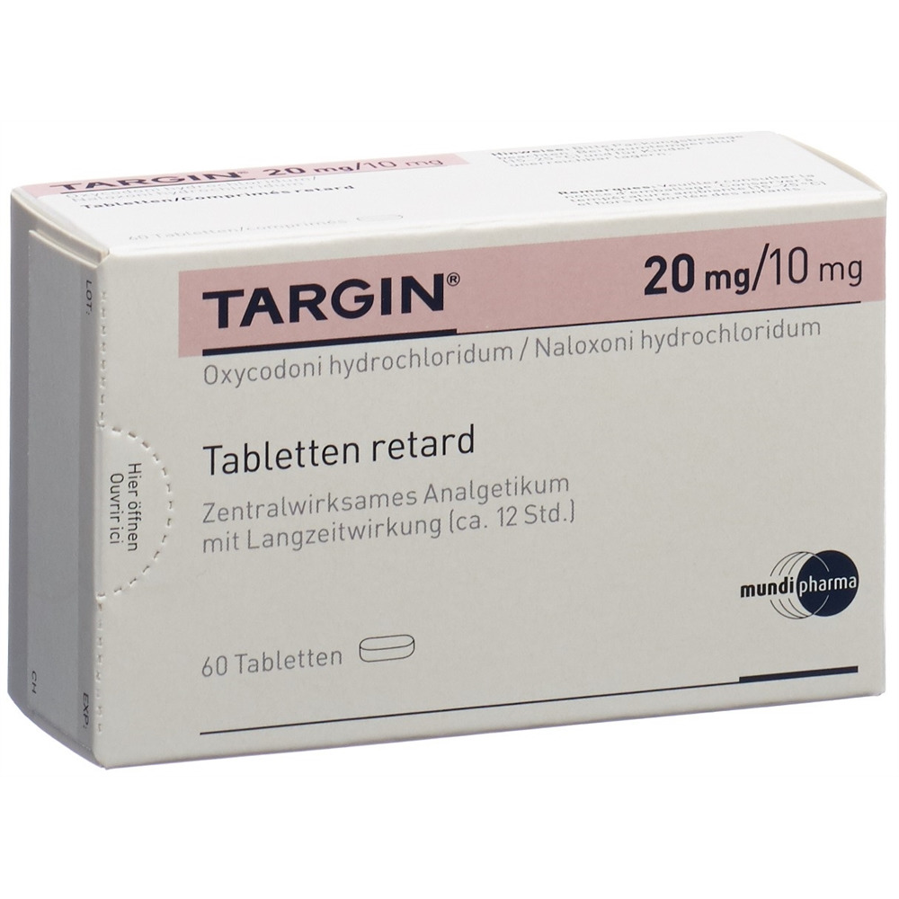 TARGIN cpr ret 20 mg/10 mg blist 60 pce, image principale