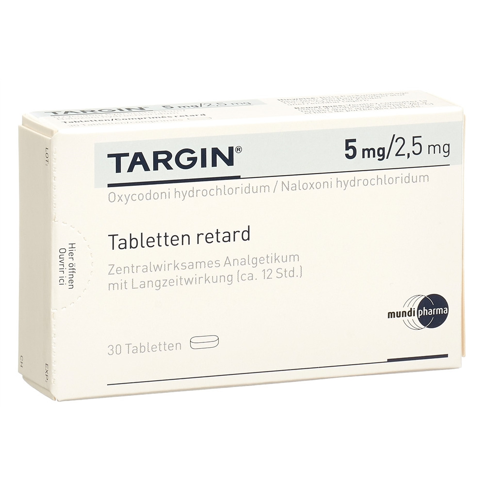 TARGIN cpr ret 5 mg/2.5 mg blist 30 pce, image principale