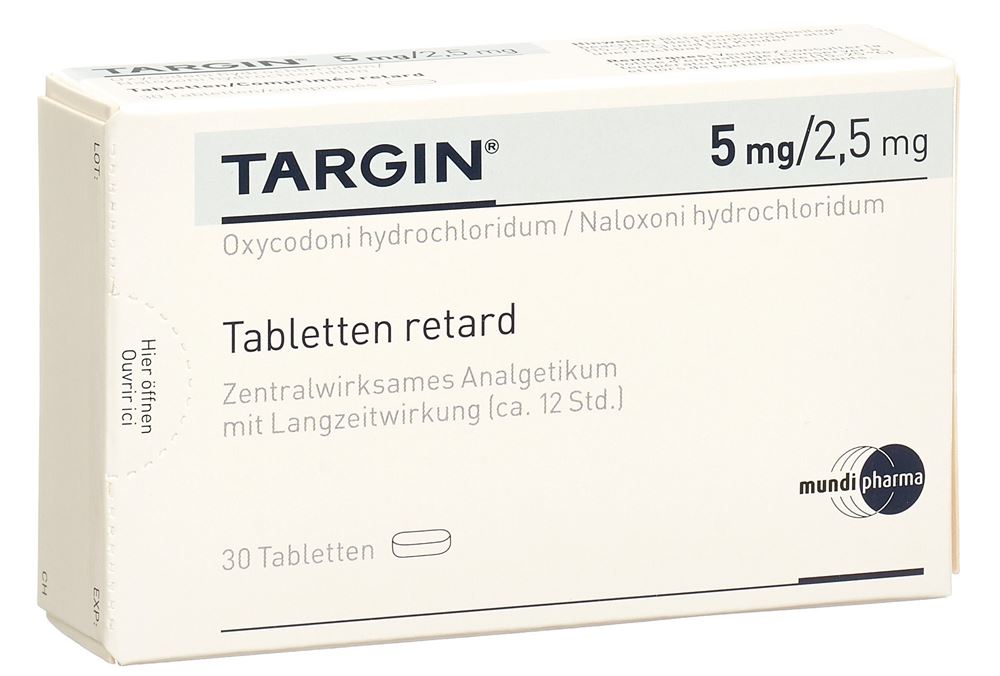 TARGIN cpr ret 5 mg/2.5 mg blist 30 pce, image principale