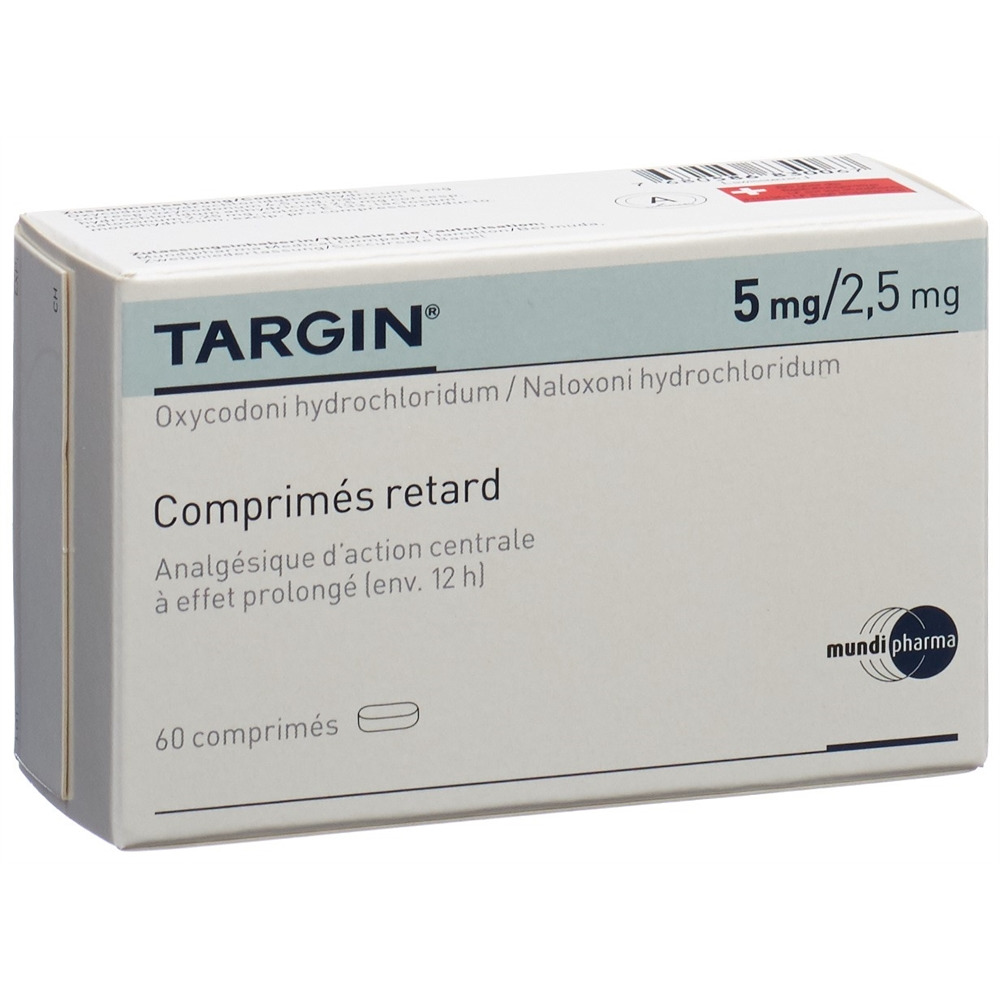 TARGIN cpr ret 5 mg/2.5 mg blist 60 pce, image 2 sur 2