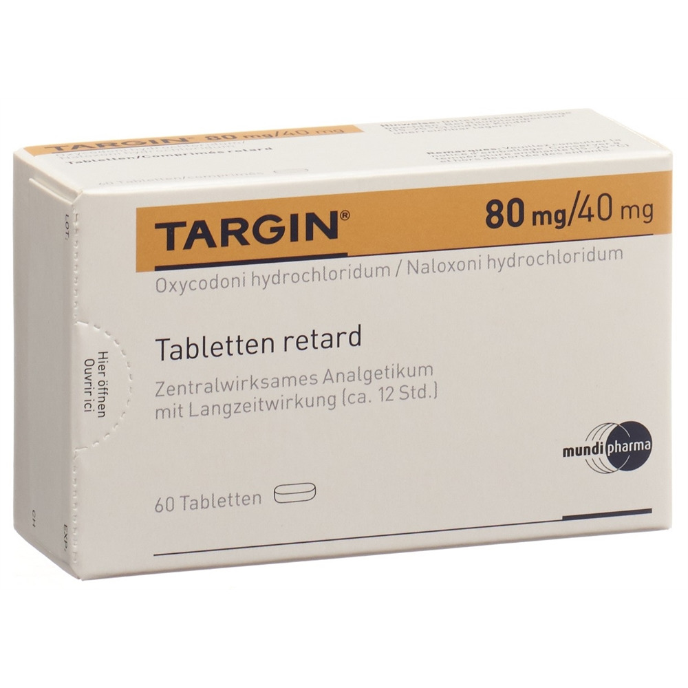 TARGIN cpr ret 80 mg/40 mg blist 60 pce, image principale