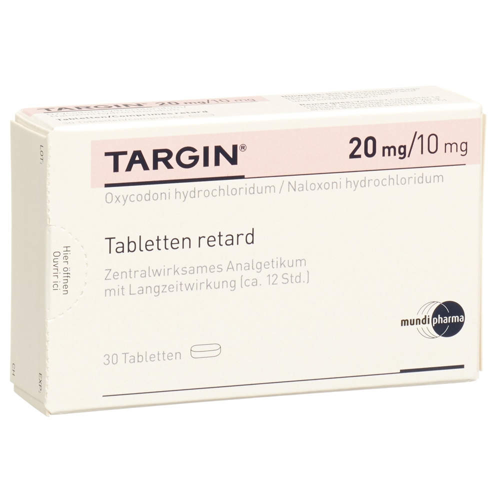 TARGIN Ret Tabl 20 mg/10 mg Blist 30 Stk, Hauptbild