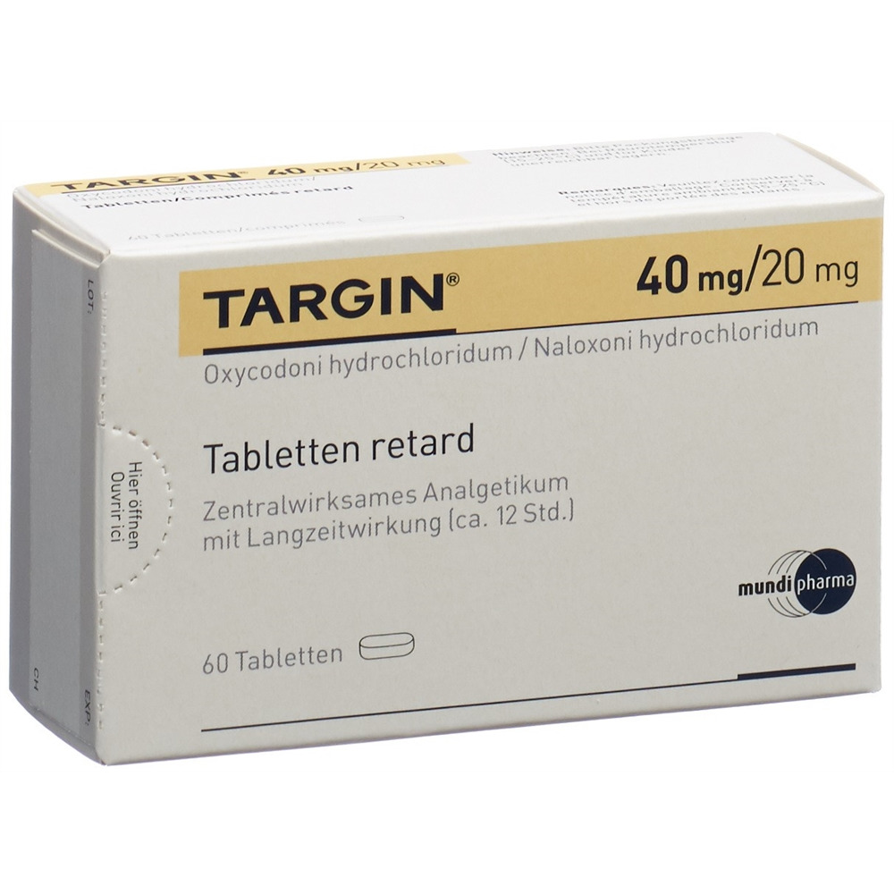 TARGIN Ret Tabl 40 mg/20 mg Blist 60 Stk, Hauptbild