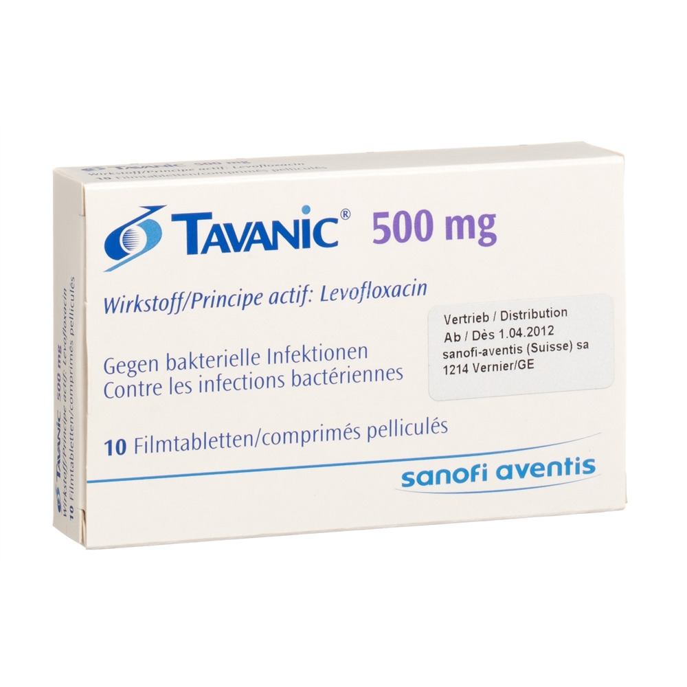 TAVANIC cpr 500 mg blist 10 pce, image principale