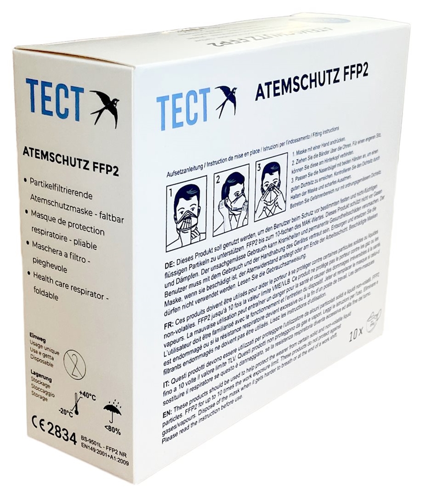 Tect FFP2 Atemschutzmaske comfort, Bild 2 von 3