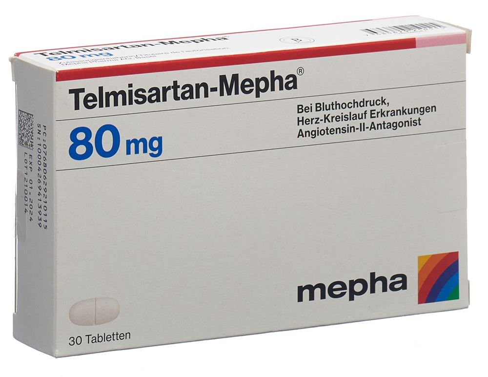 TELMISARTAN Mepha 80 mg, image principale