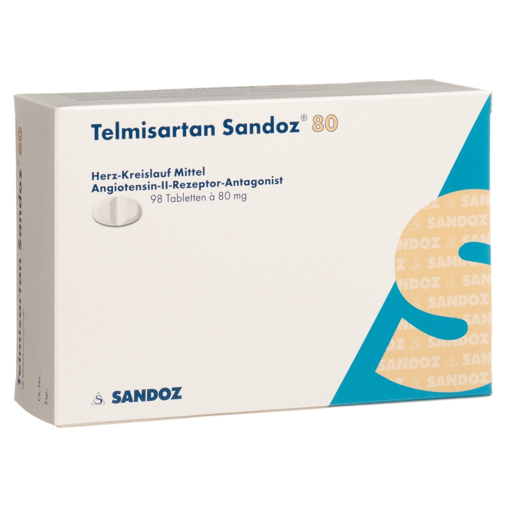 TELMISARTAN Sandoz 80 mg, Hauptbild