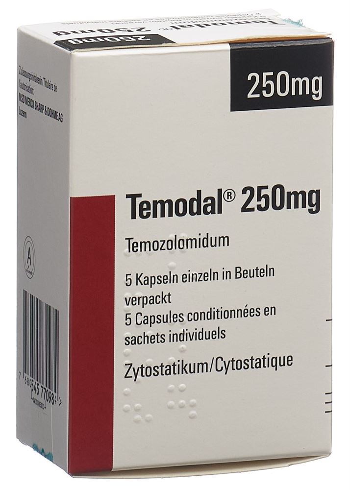 TEMODAL Kaps 250 mg Btl 5 Stk, Hauptbild