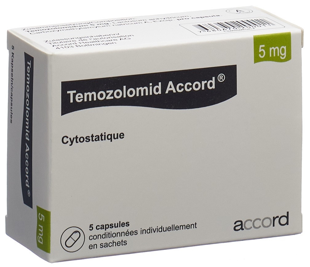 TEMOZOLOMIDE Accord 5 mg, image 2 sur 2