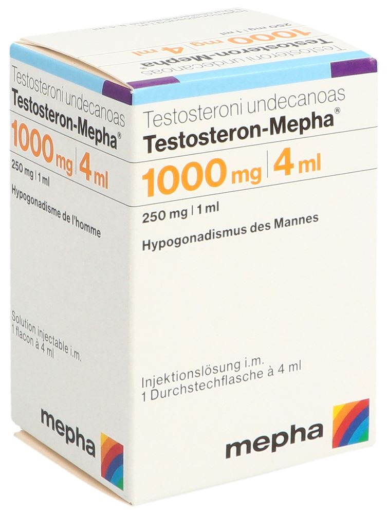TESTOSTERON Mepha 1000 mg/4ml, Hauptbild TESTOSTERON Mepha 1000 mg/4ml, Hauptbild