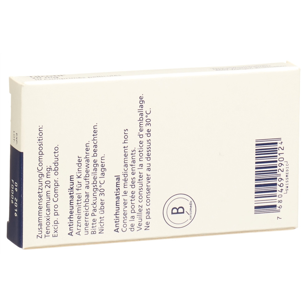 TILCOTIL cpr pell 20 mg blist 10 pce, image 2 sur 2