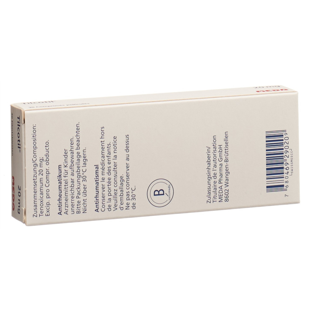 TILCOTIL cpr pell 20 mg blist 30 pce, image 2 sur 2