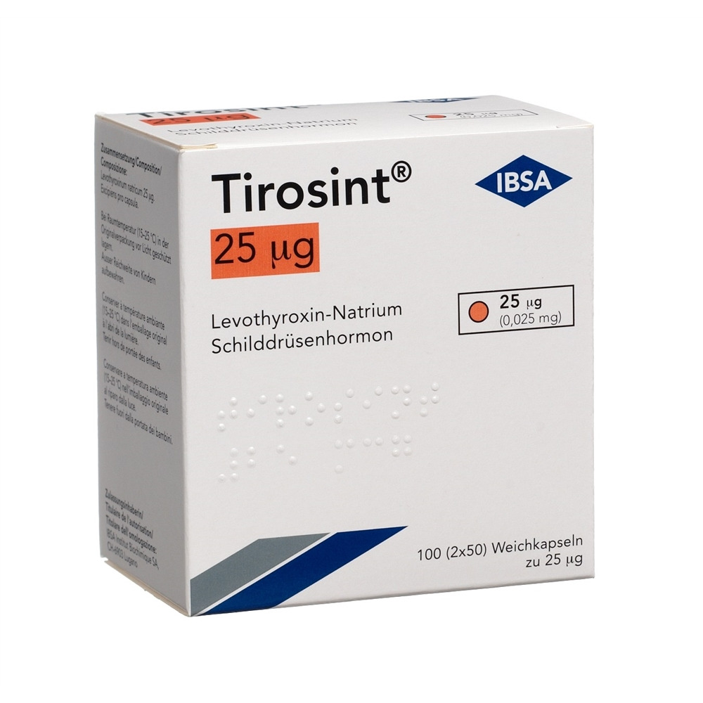 TIROSINT caps moll 25 mcg blist 100 pce, image principale