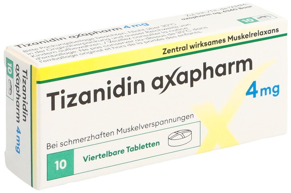 TIZANIDIN axapharm cpr 4 mg blist 10 pce | Commander en ligne
