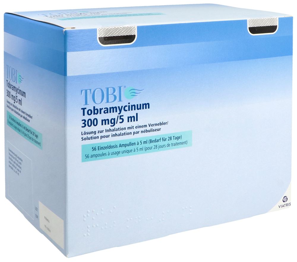 TOBI Inhal Lös 300 mg/5ml Amp 5 ml, Hauptbild