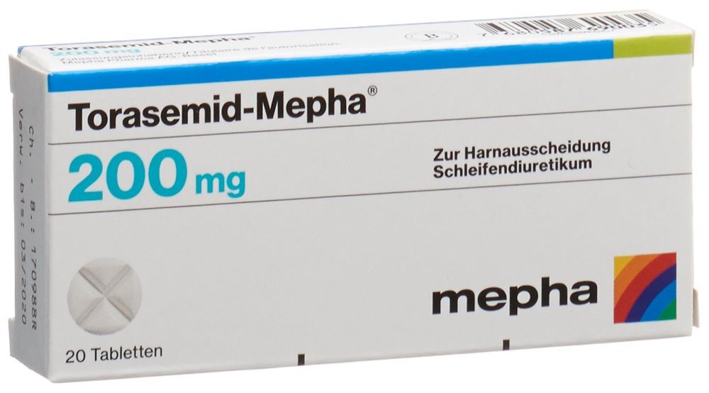TORASEMIDE Mepha 200 mg, image principale