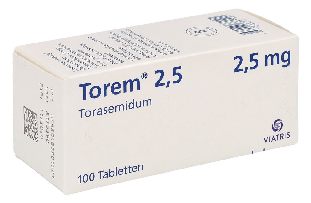 TOREM Tabl 2.5 mg Blist 100 Stk, Hauptbild