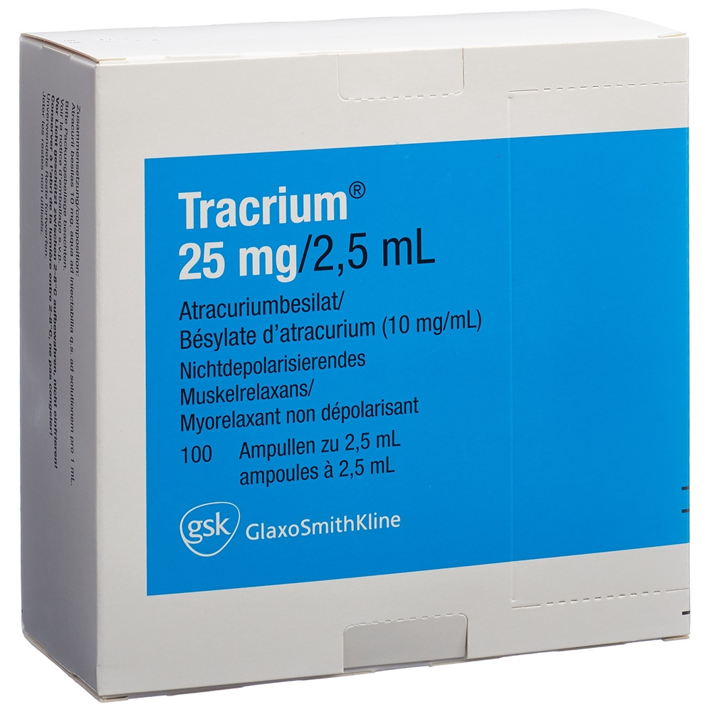 Tracrium Inj Lös 25 mg/2.5ml Amp 2.5 ml, Hauptbild