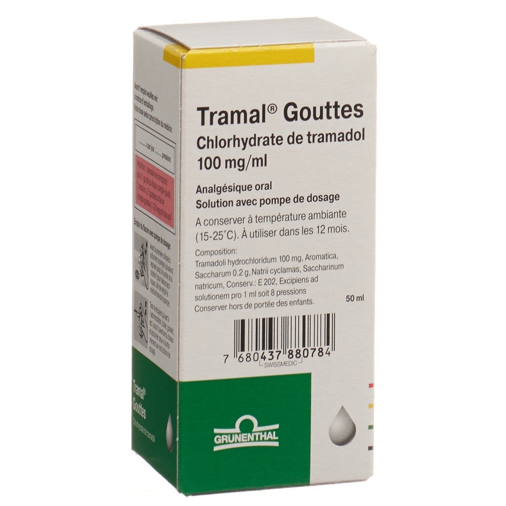 TRAMAL gouttes 100 mg/ml avec pompe de dosage fl 50 ml, image 2 sur 2