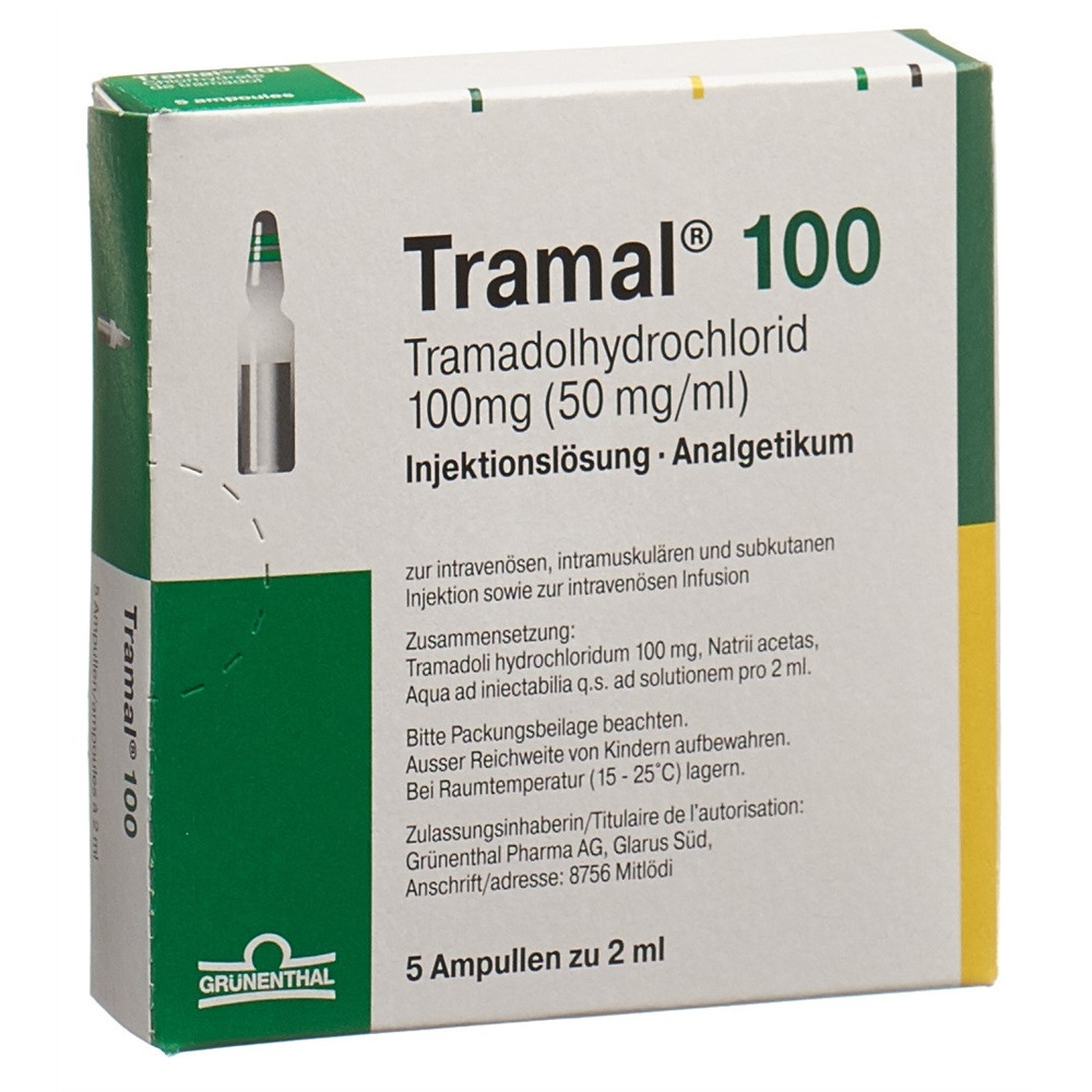 TRAMAL Inj Lös 100 mg/2ml Amp 2 ml, Hauptbild