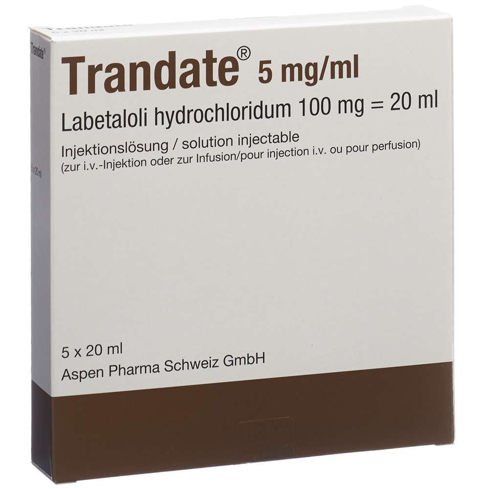 TRANDATE Inj Lös 100 mg/20ml Amp 20 ml, Hauptbild