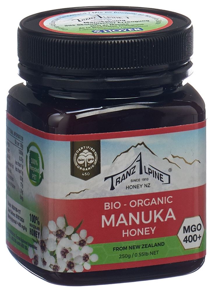 TranzAlpine Miel de Manuka MGO 400+