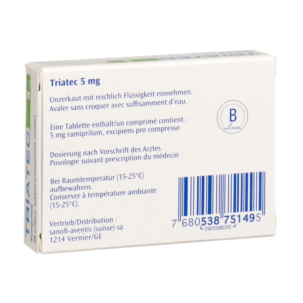 TRIATEC cpr 5 mg blist 20 pce, image 2 sur 2