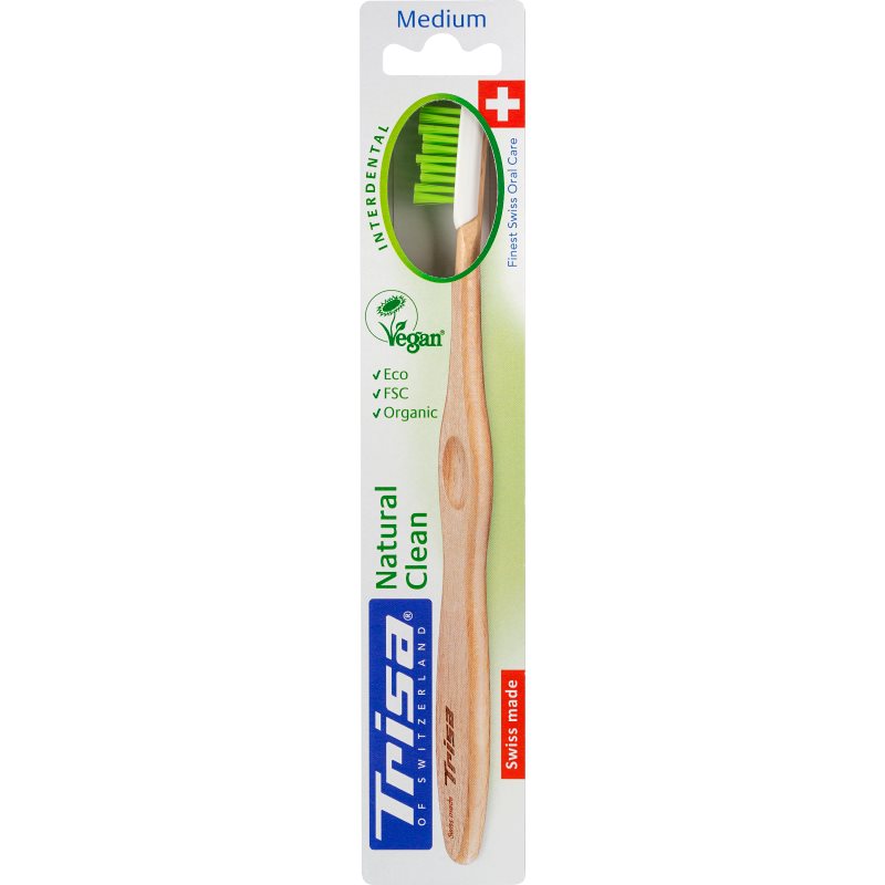 TRISA Natural Clean brosse à dents en bois