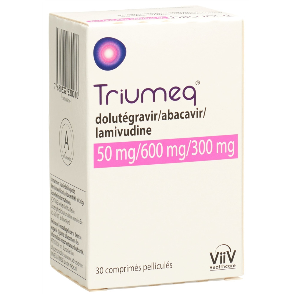 TRIUMEQ cpr pell 50mg/600mg/300mg bte 30 pce, image 2 sur 2