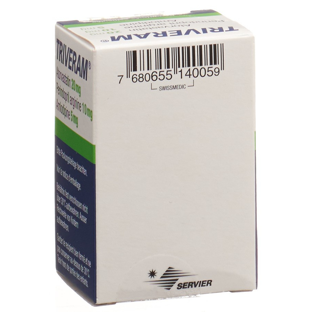 TRIVERAM cpr pell 20 mg/10 mg/5 mg bte 30 pce, image 2 sur 2