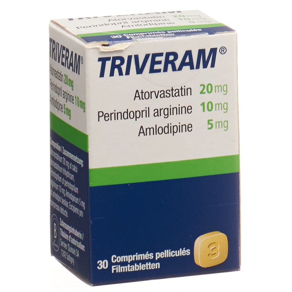 TRIVERAM cpr pell 20 mg/10 mg/5 mg bte 30 pce, image principale