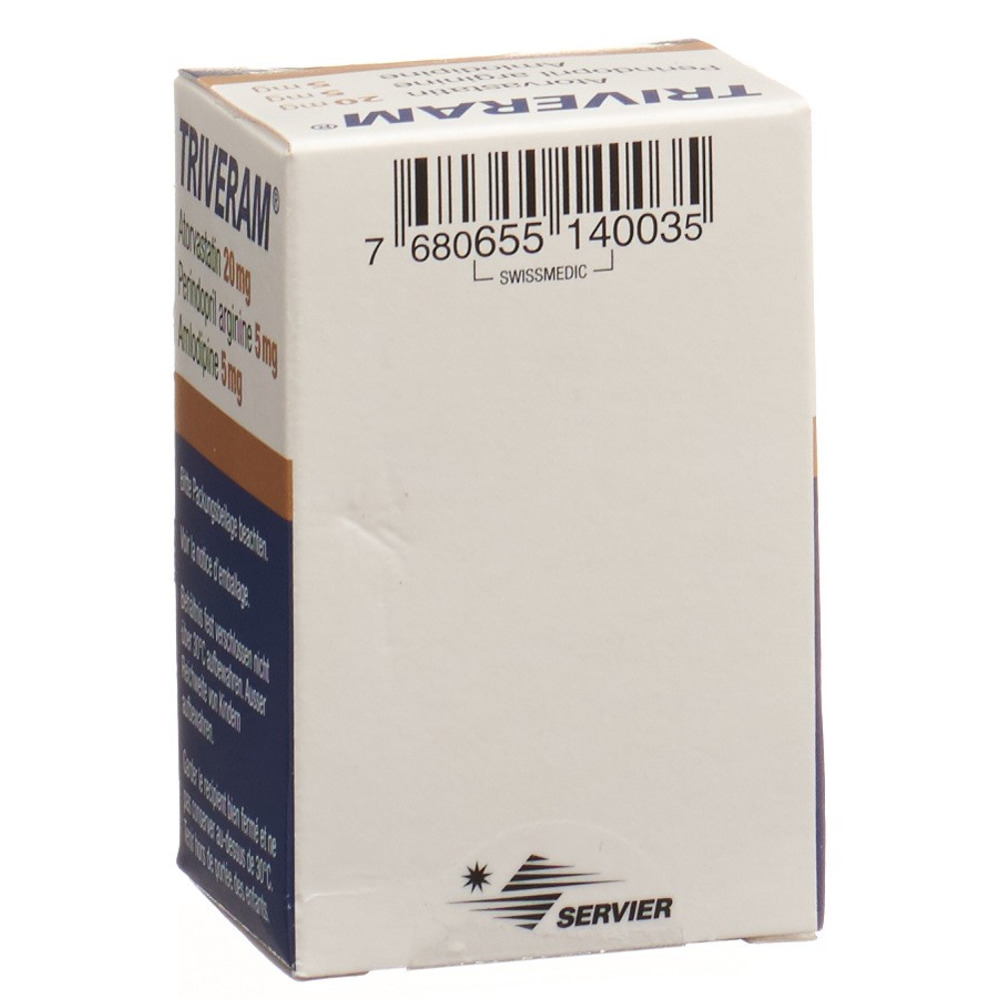 TRIVERAM cpr pell 20 mg/5 mg/5 mg bte 30 pce, image 2 sur 2