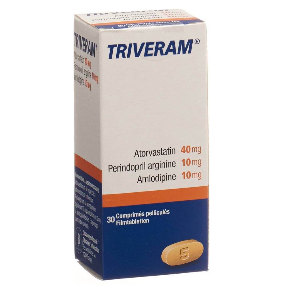 TRIVERAM cpr pell 40 mg/10 mg/10 mg bte 30 pce, image principale
