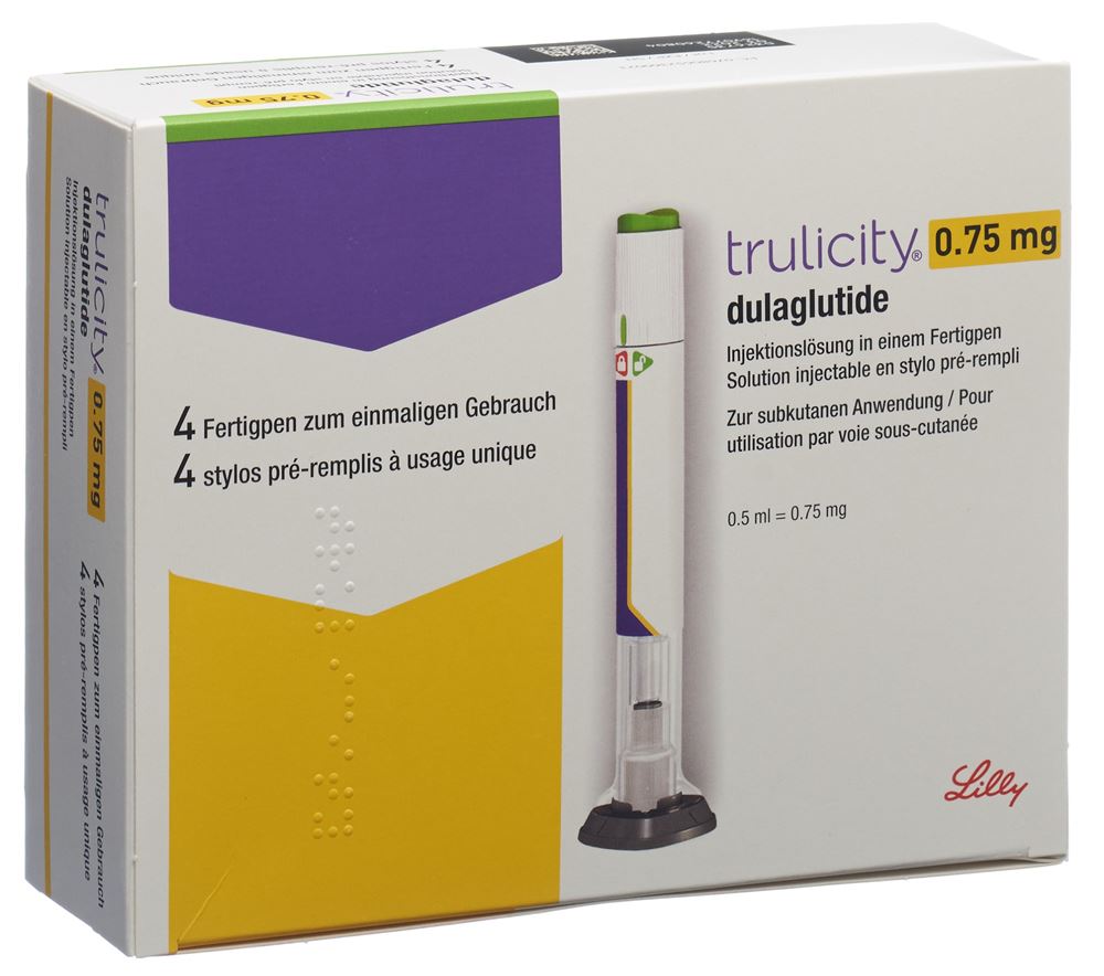 TRULICITY Inj Lös 0.75 mg/0.5ml Fertigpen Fertpen 4 Stk, Hauptbild