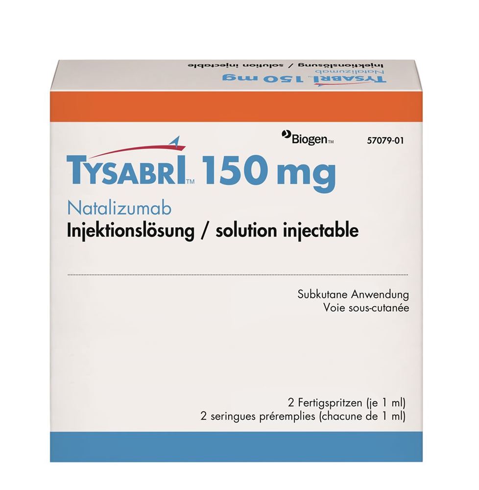 TYSABRI Inj Lös 150 mg/ml Fertigspritze Fertspr 1 ml, Hauptbild