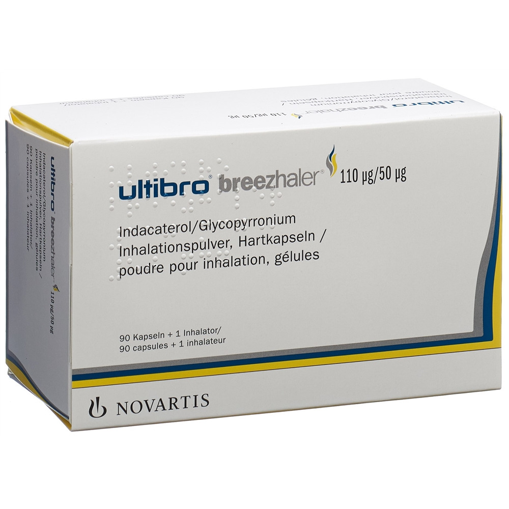 ULTIBRO BREEZHALER caps inh 110 mcg/50 mcg blist 90 pce, image principale