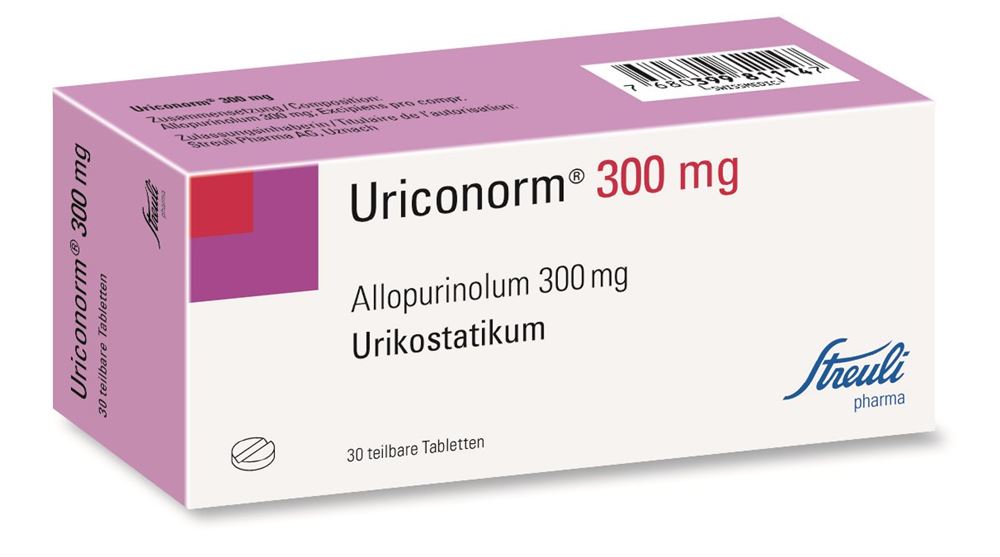 URICONORME Tabl 300 mg Blist 30 Stk, Hauptbild