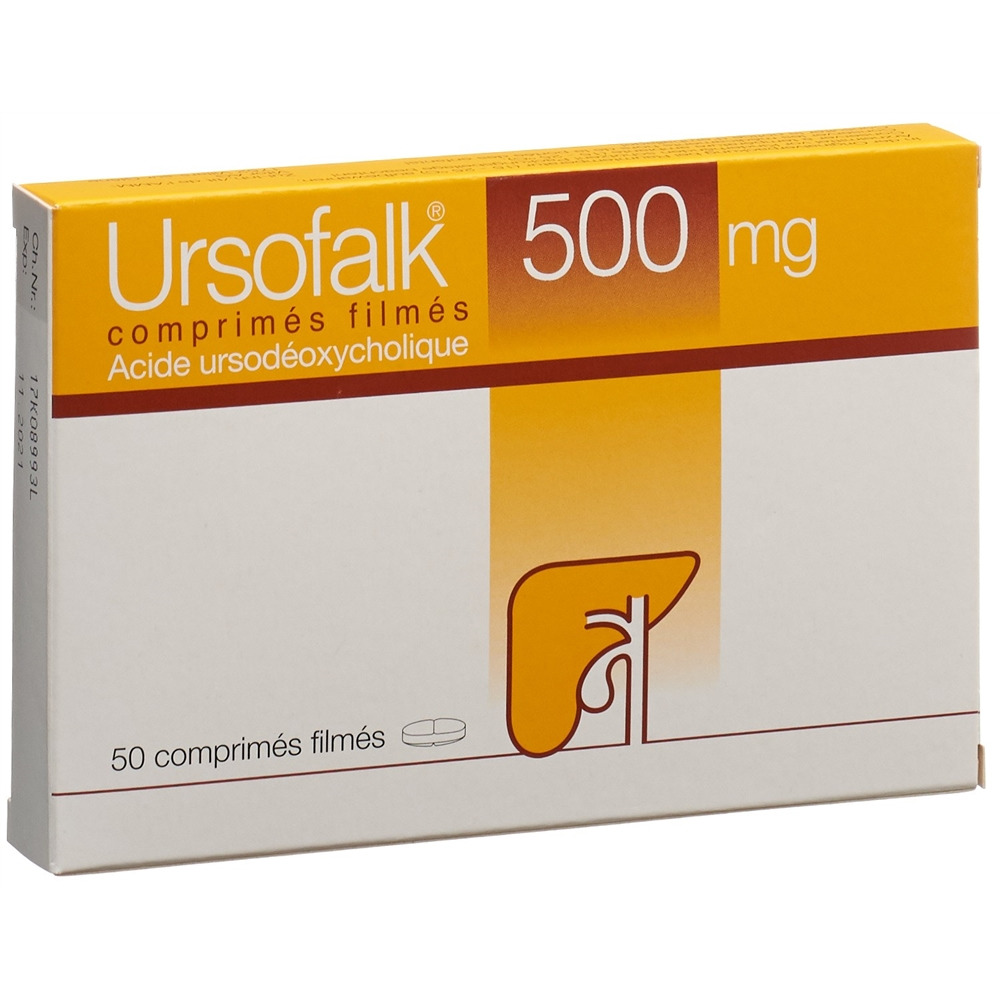 URSOFALK cpr pell 500 mg blist 50 pce, image 2 sur 2