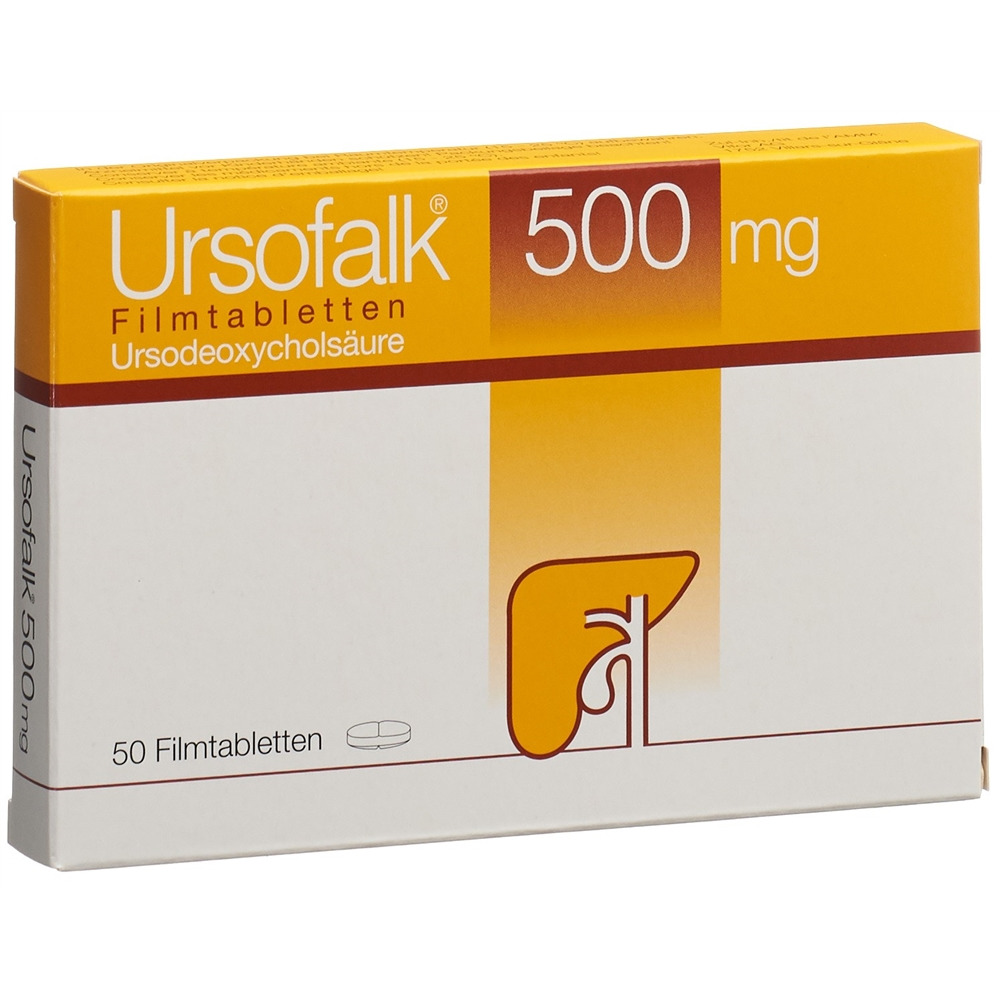 URSOFALK cpr pell 500 mg blist 50 pce, image principale