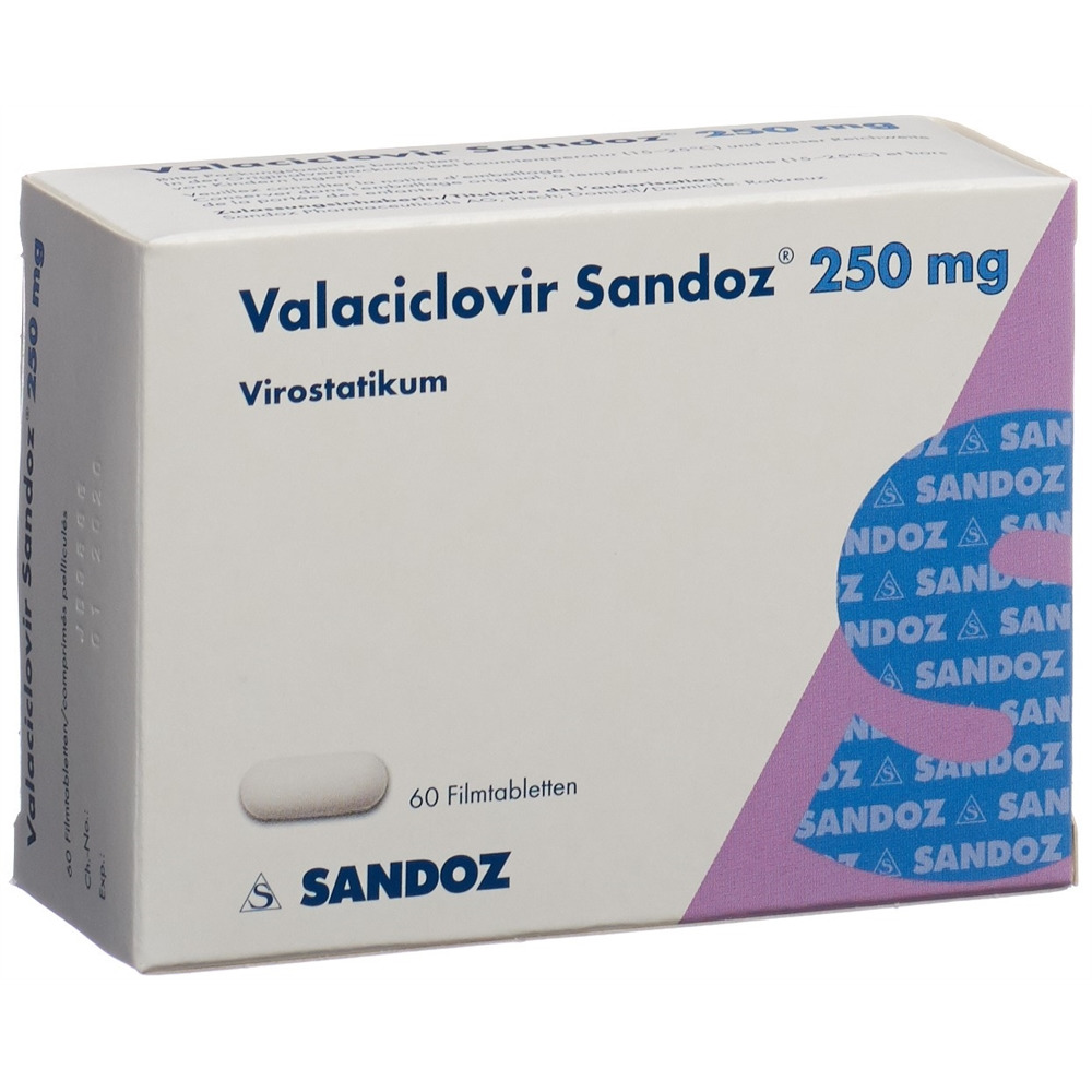 VALACICLOVIR Sandoz 250 mg, Hauptbild