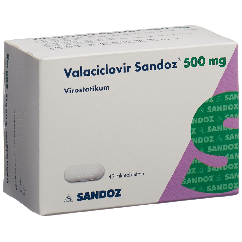 VALACICLOVIR Sandoz 500 mg, Hauptbild