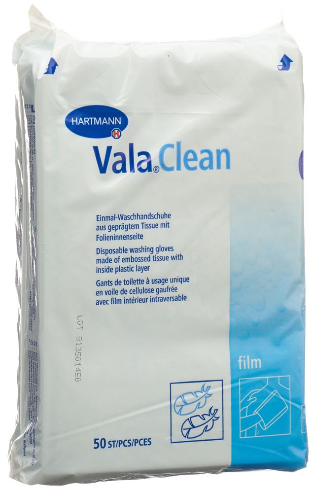 VALACLEAN Film gant toilette usage unique