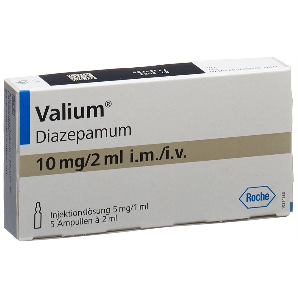 VALIUM Inj Lös 10 mg/2ml i.m./i.v. Amp 2 ml, Hauptbild