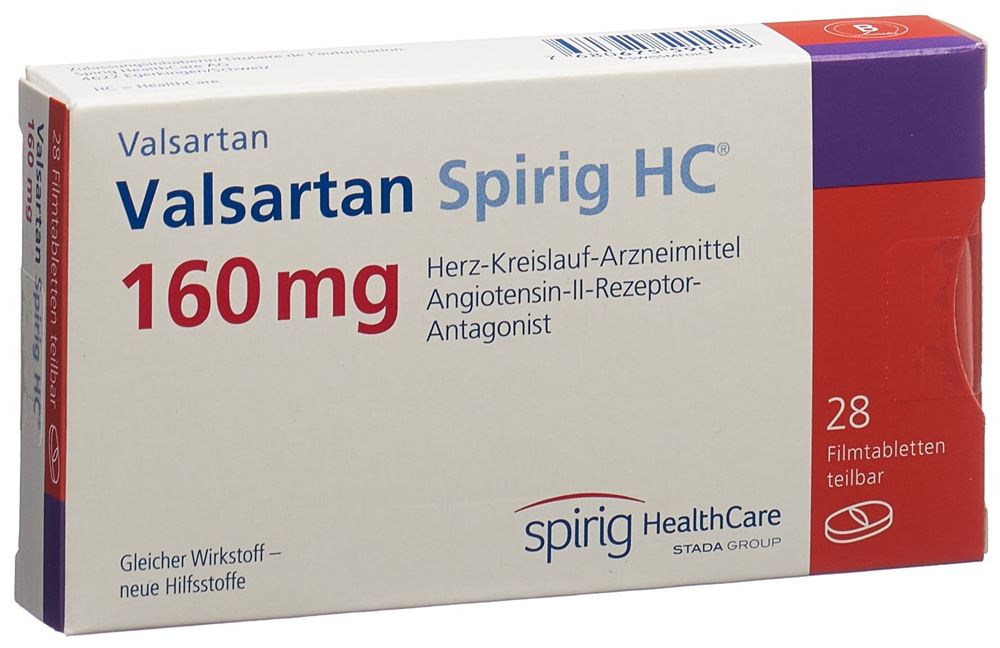 VALSARTAN Spirig HC 160 mg, image principale